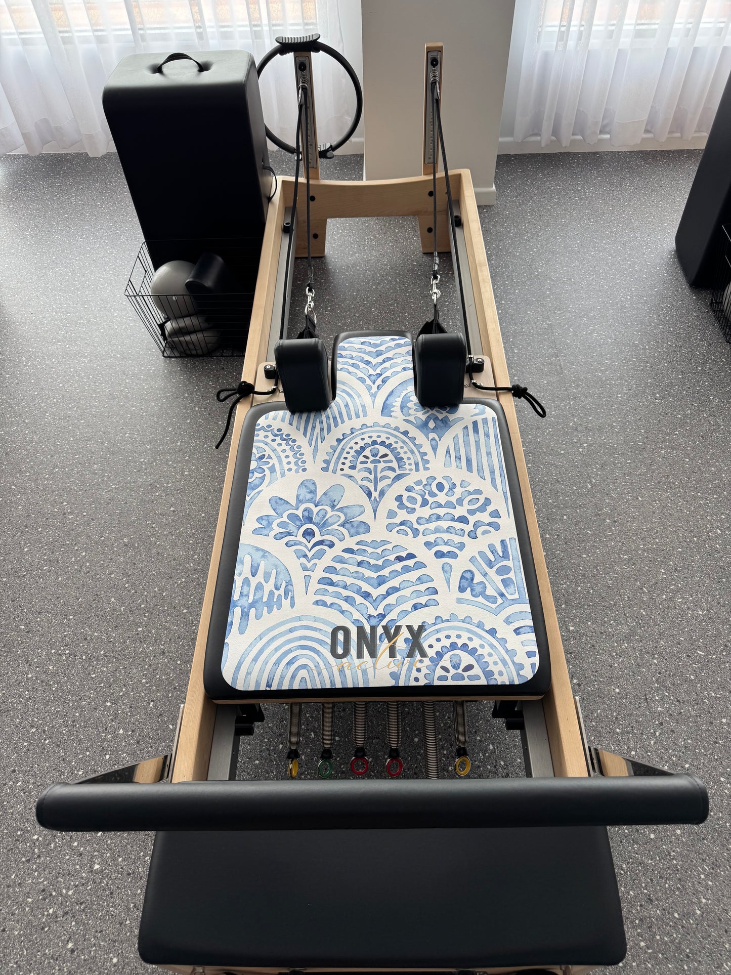 Reformer Pilates Mat - Blue Arches
