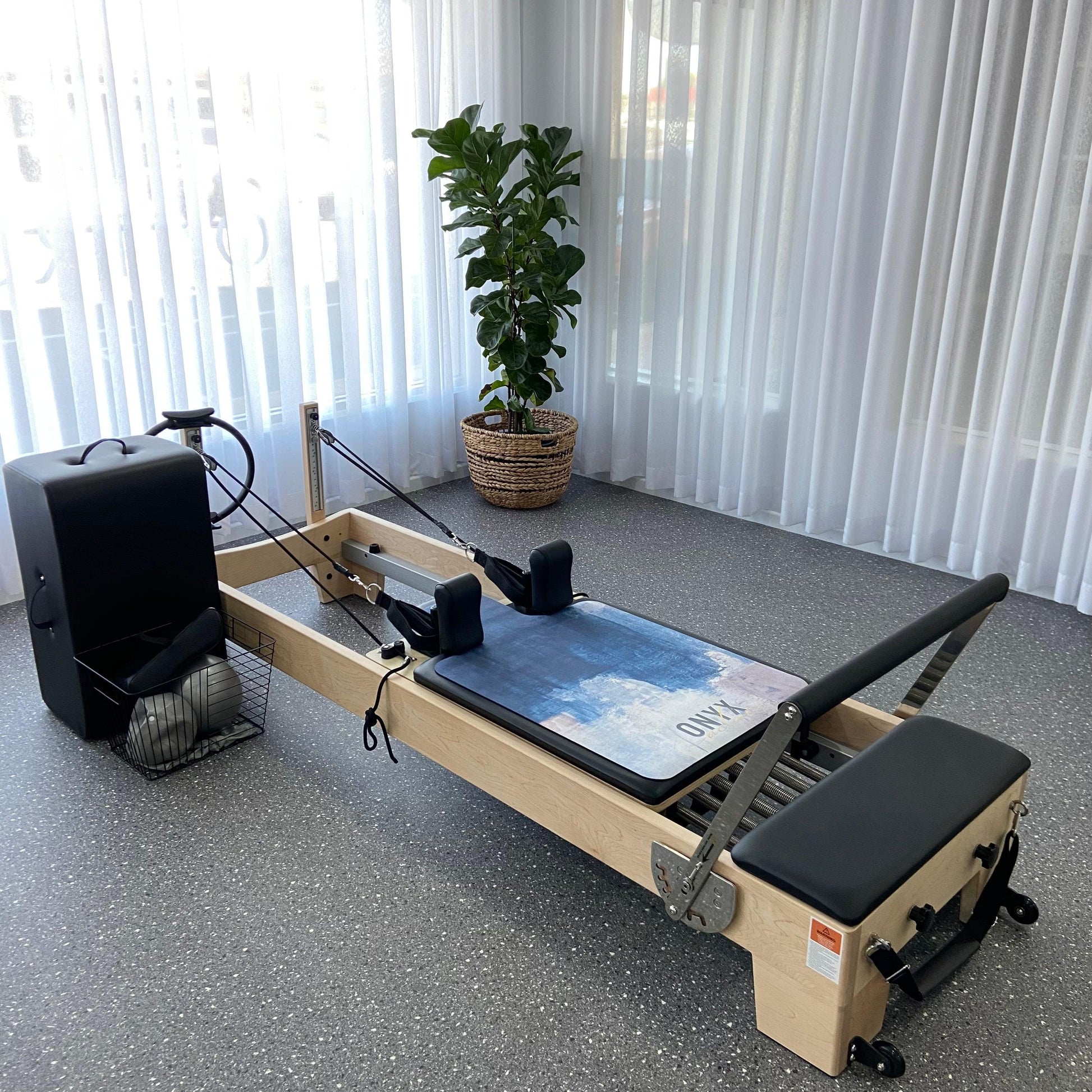 Reformer Mat - Navy and Blush - Onyx Active Australia